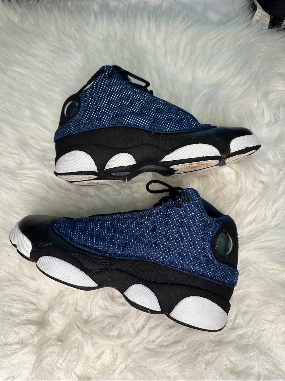 Blue and Black Retro Basketball Sneakers Jordan 13 retro size 6.5y
